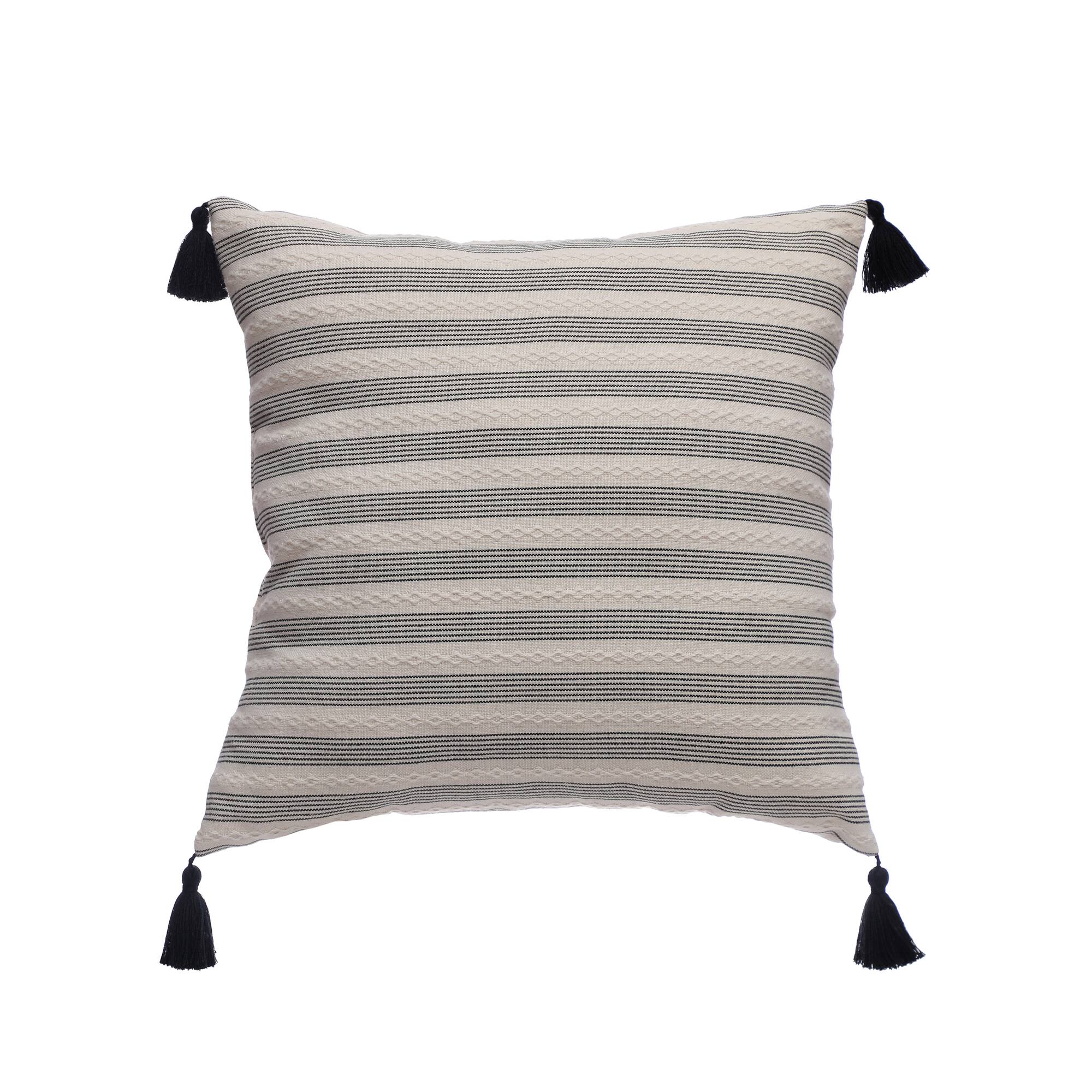 18" Black Striped Throw Pillow by Ashland®
